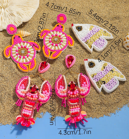 Sea Creature Beaded Dangles