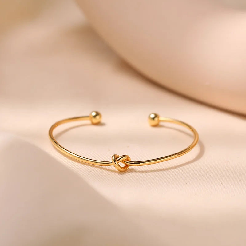 Smooth Wire Geometric Bangle