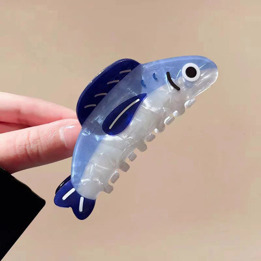 Ocean Sardine – Cute Textured Shark Hair Clip