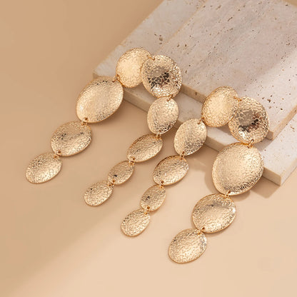 Glam Ellipse – Shiny Sequin Statement Earrings