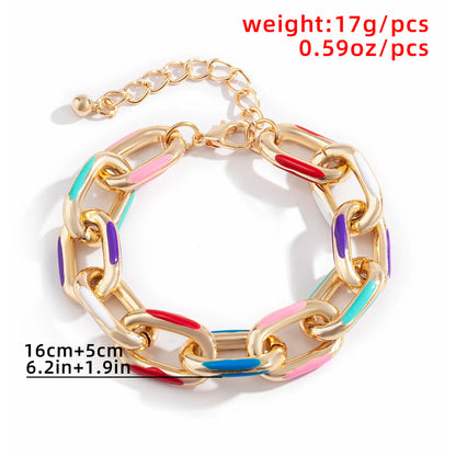Punk Vibes Colorful Chain Bracelet