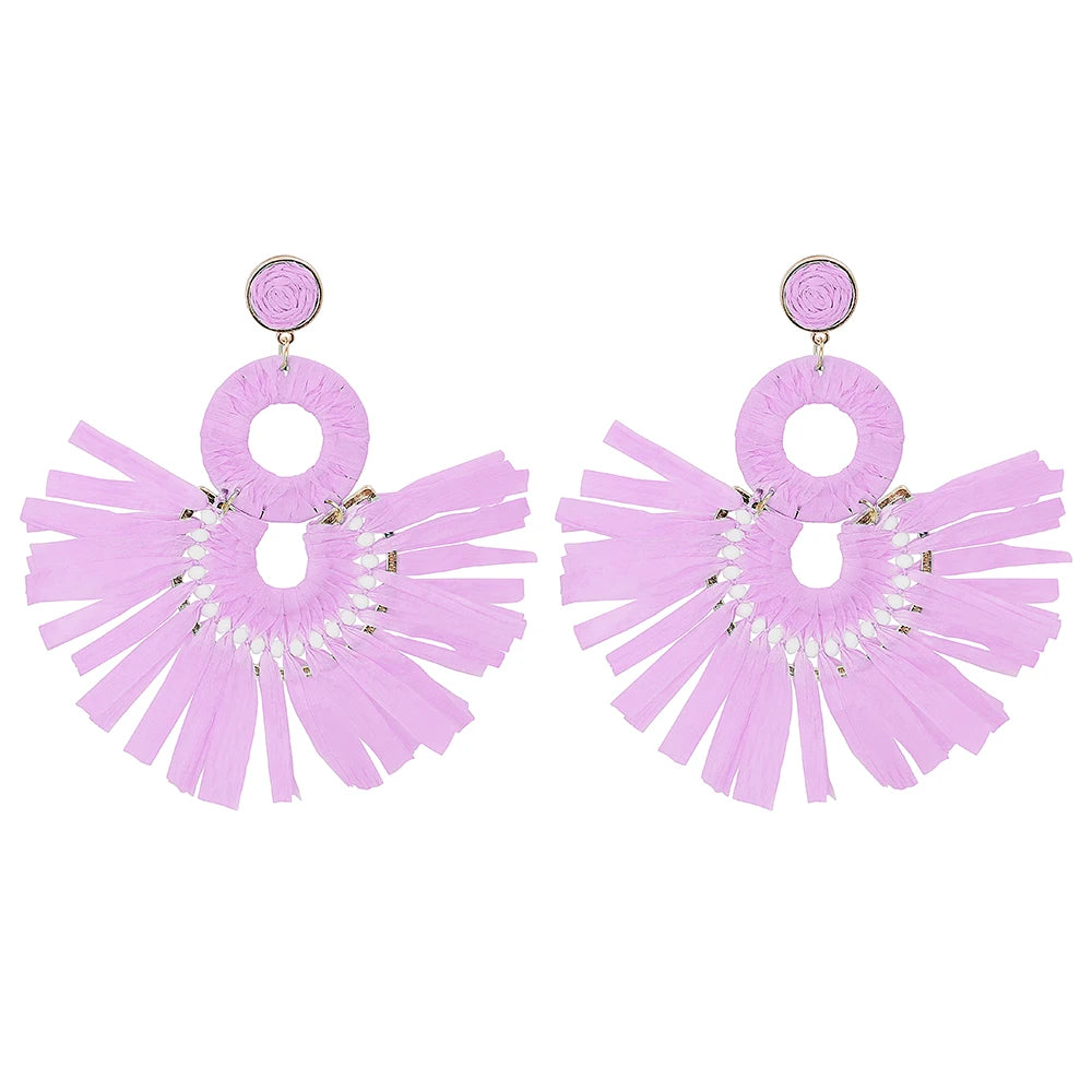 Statement Boho: Exaggerated Tassel Earrings