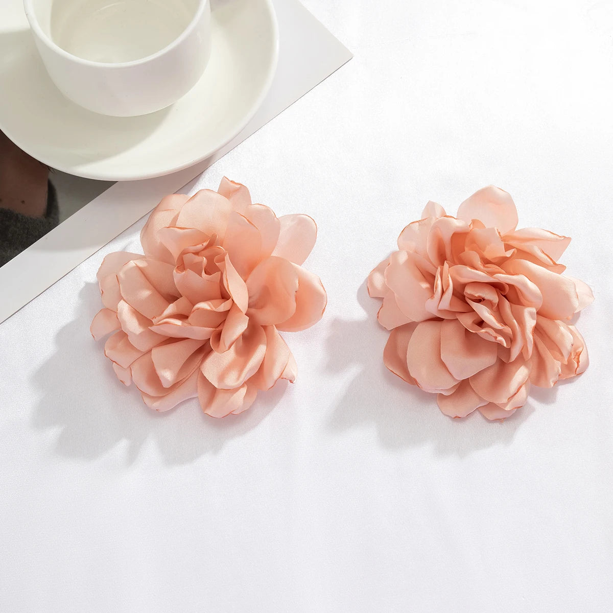 Elegant Big Flower Stud Earrings