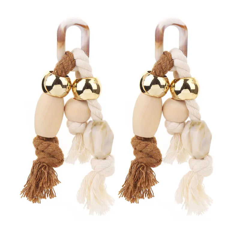 Beaded Elegance – Handmade Long Tassel Earrings