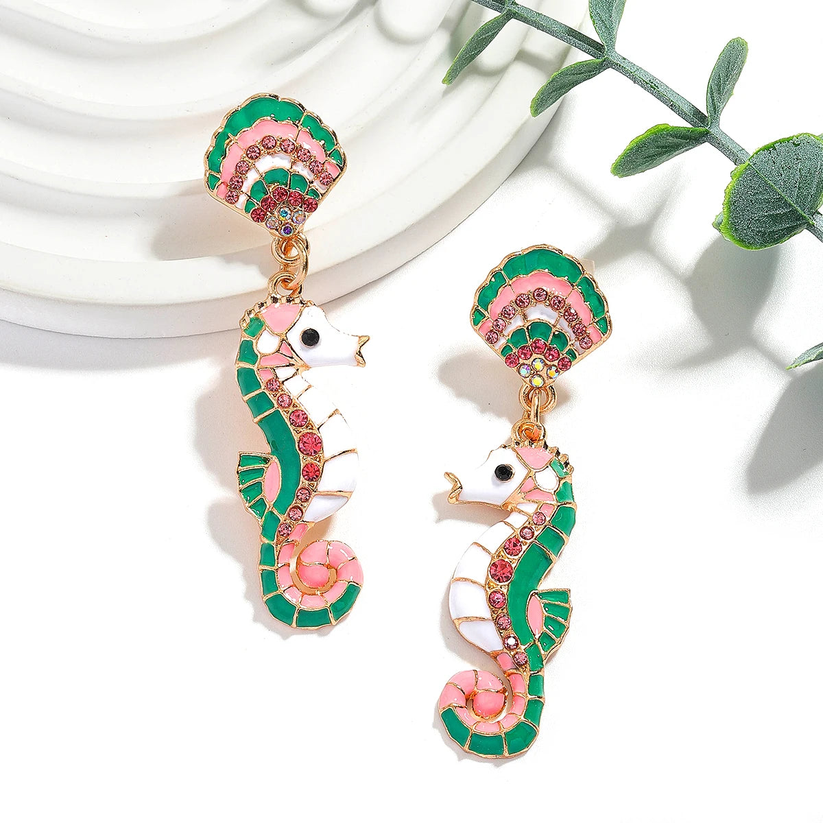 Marine Sparkle Drop Earrings