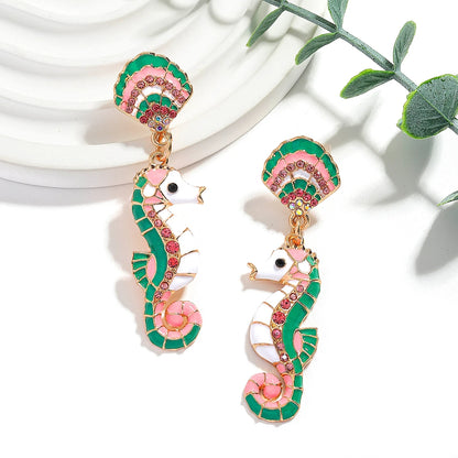 Marine Sparkle Drop Earrings