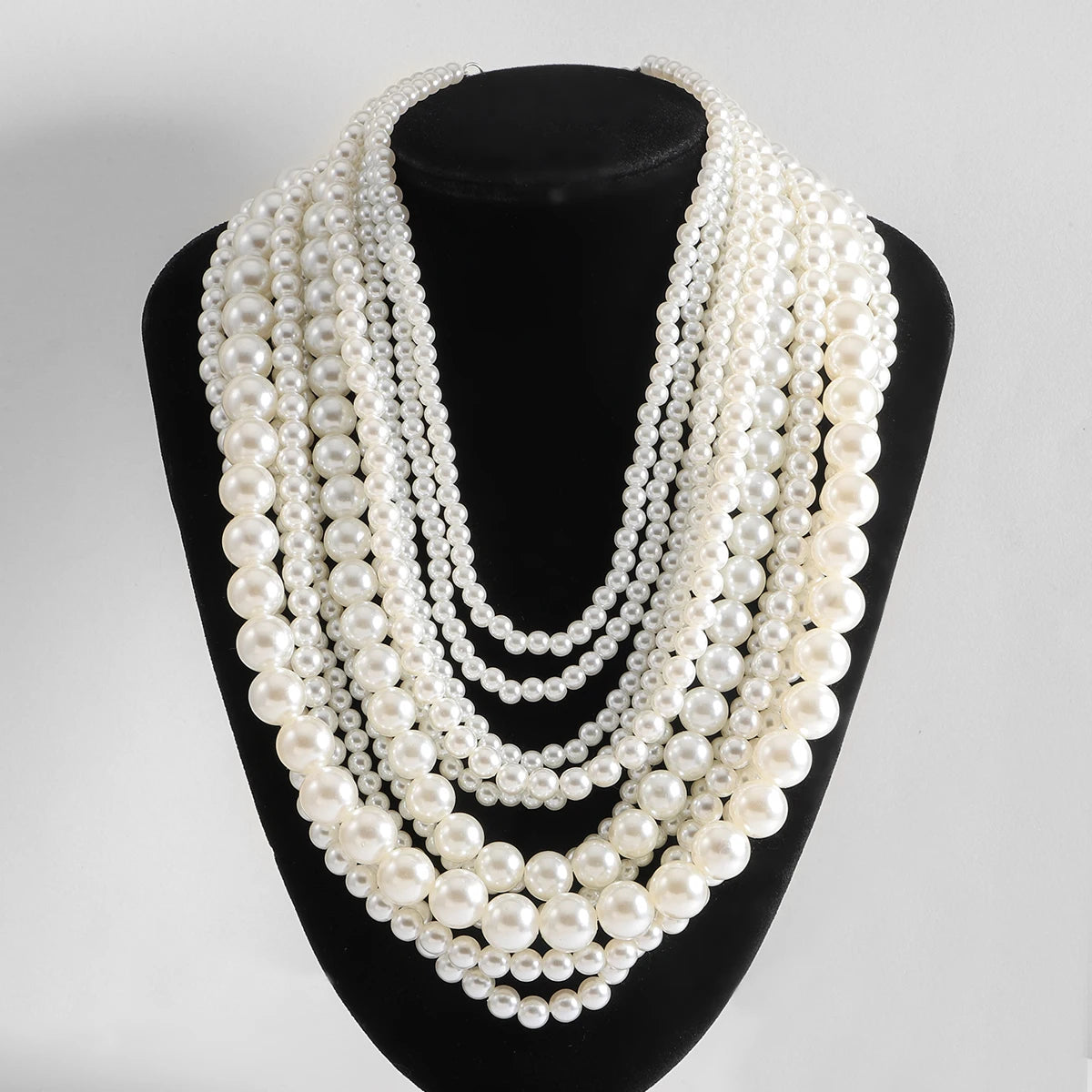 Statement Pearl Button Necklace
