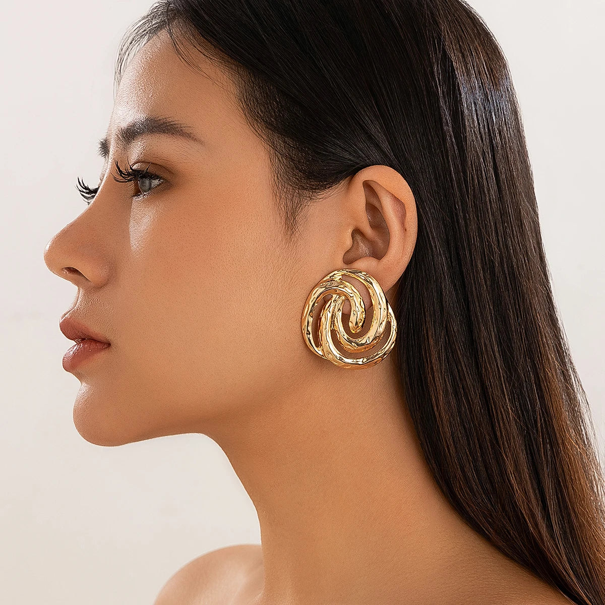 Snake Shaped Spiral Stud Earrings