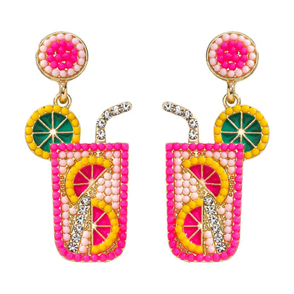 Lemonade Bead Dangle Earrings