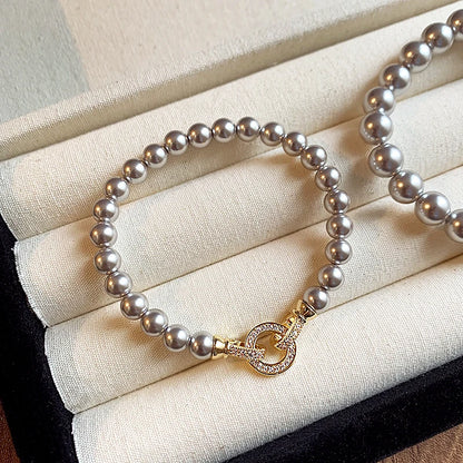 Micro Zircon & Pearl Charm