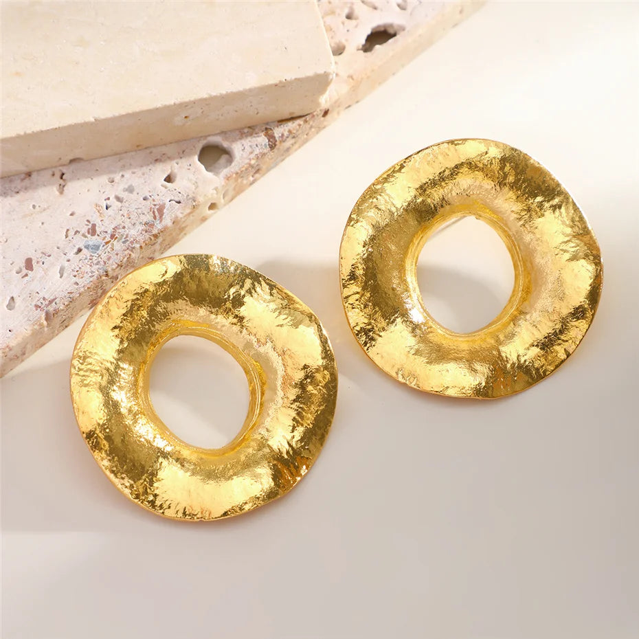 Eclipse Bold – Oversized Geometric Circle Studs