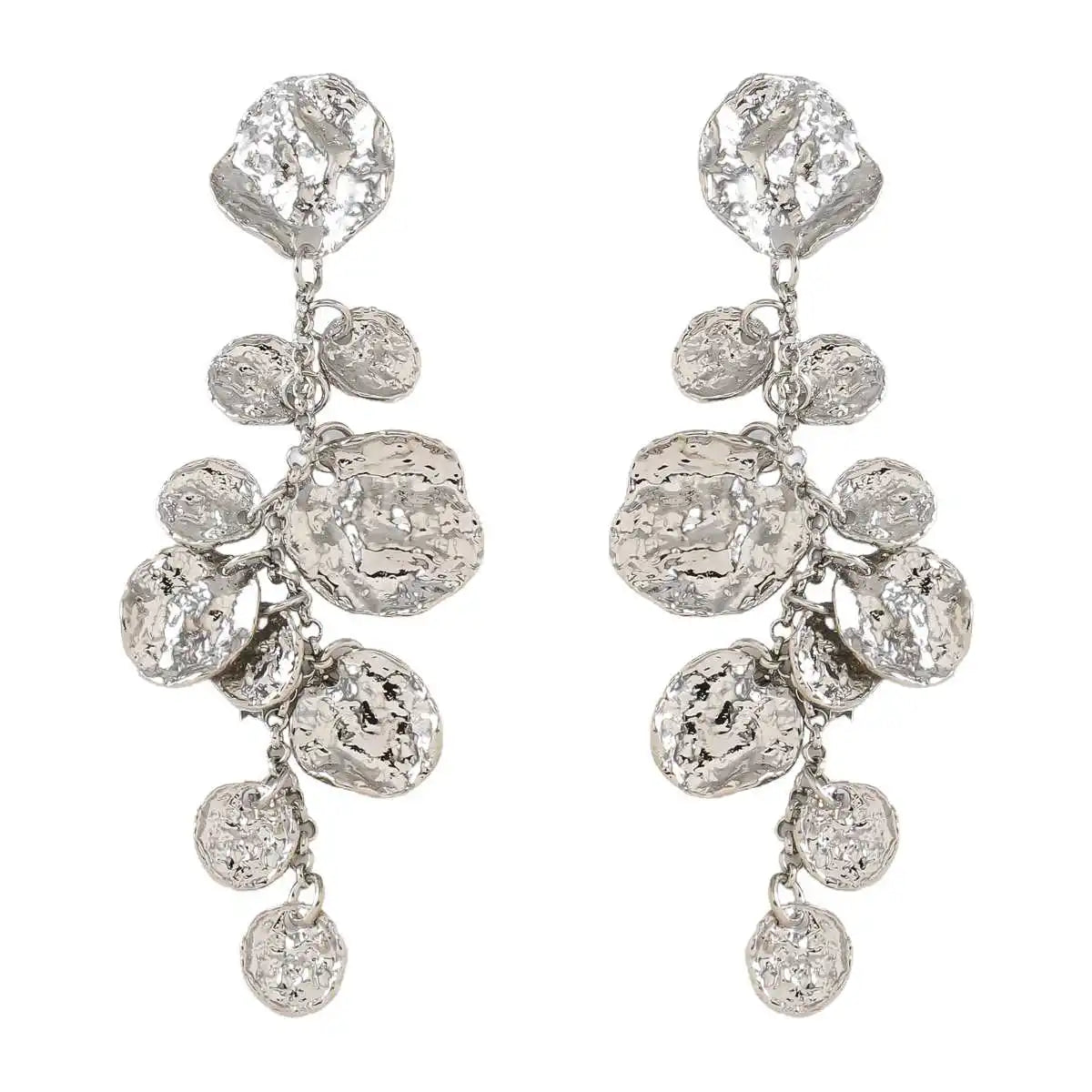 Retro Oval Texture Earrings