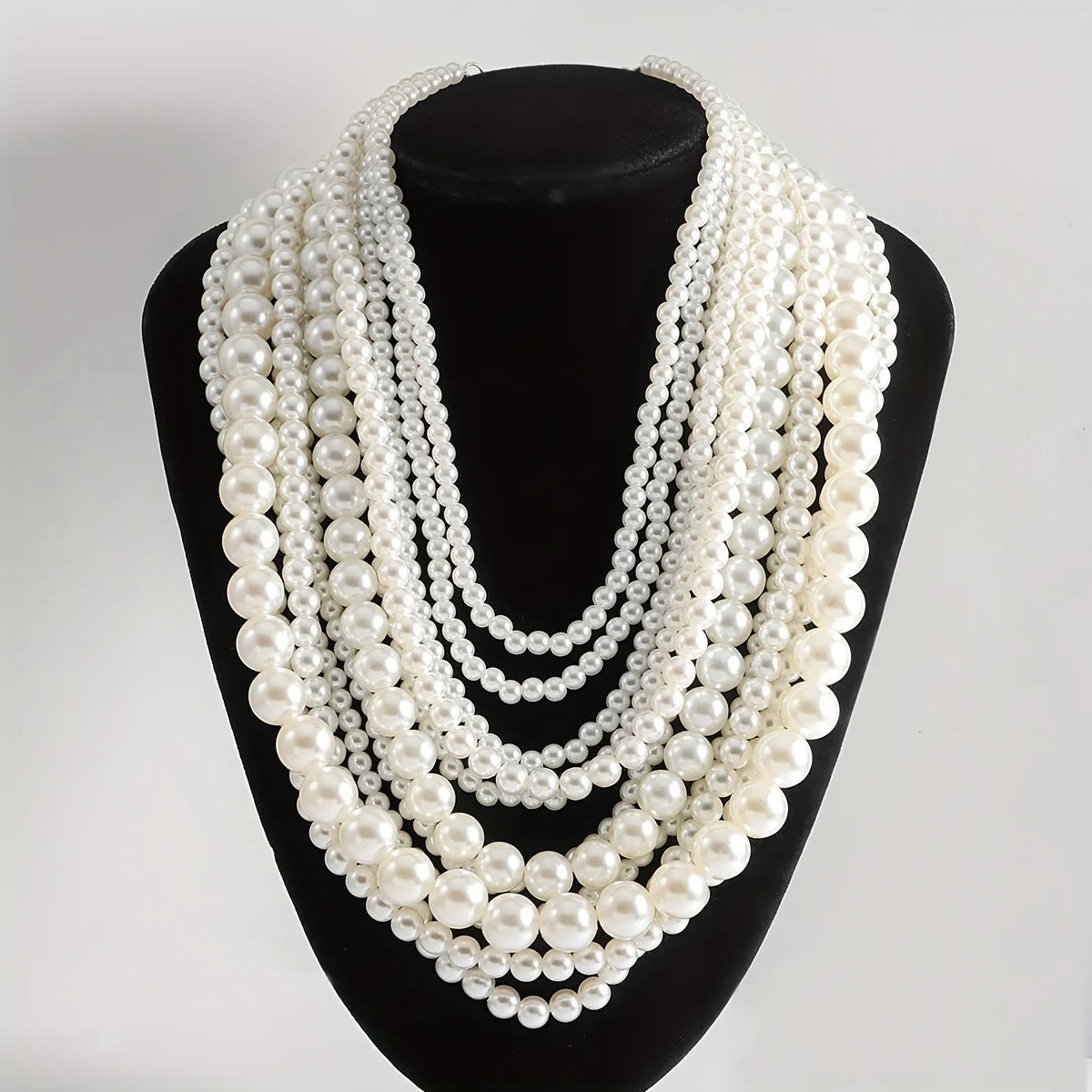 Elegant Handmade Long Pearl Necklace for Women – Multilayer Design