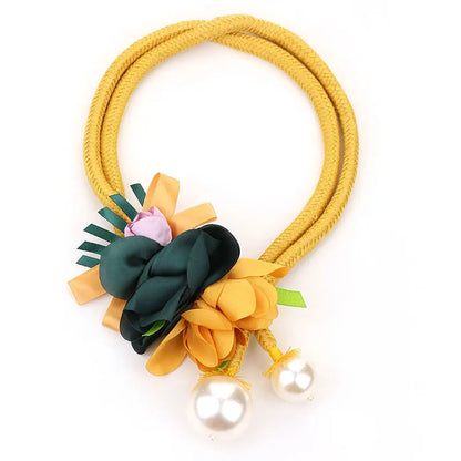 Pearls & Flower Necklace for Women – Boho Wedding & Party Jewelry