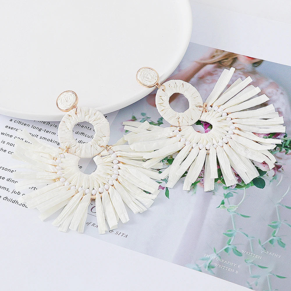 Statement Boho: Exaggerated Tassel Earrings