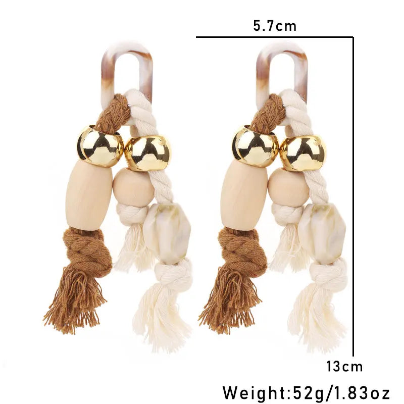 Beaded Elegance – Handmade Long Tassel Earrings