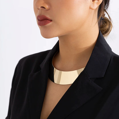 Steampunk Glam – Bold Gold Metal Choker