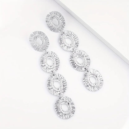 Golden Hollow Flower Earrings