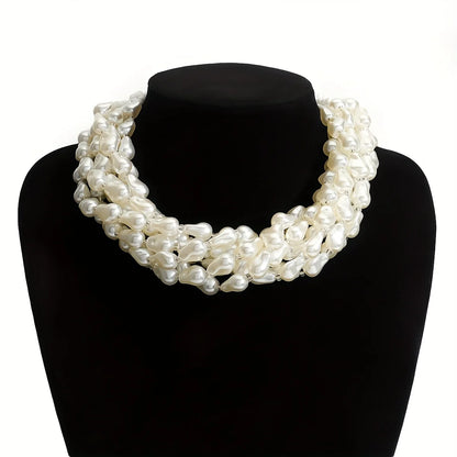 Elegant Handmade Long Pearl Necklace for Women – Multilayer Design