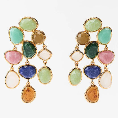 Vintage Resin Geometric Earrings