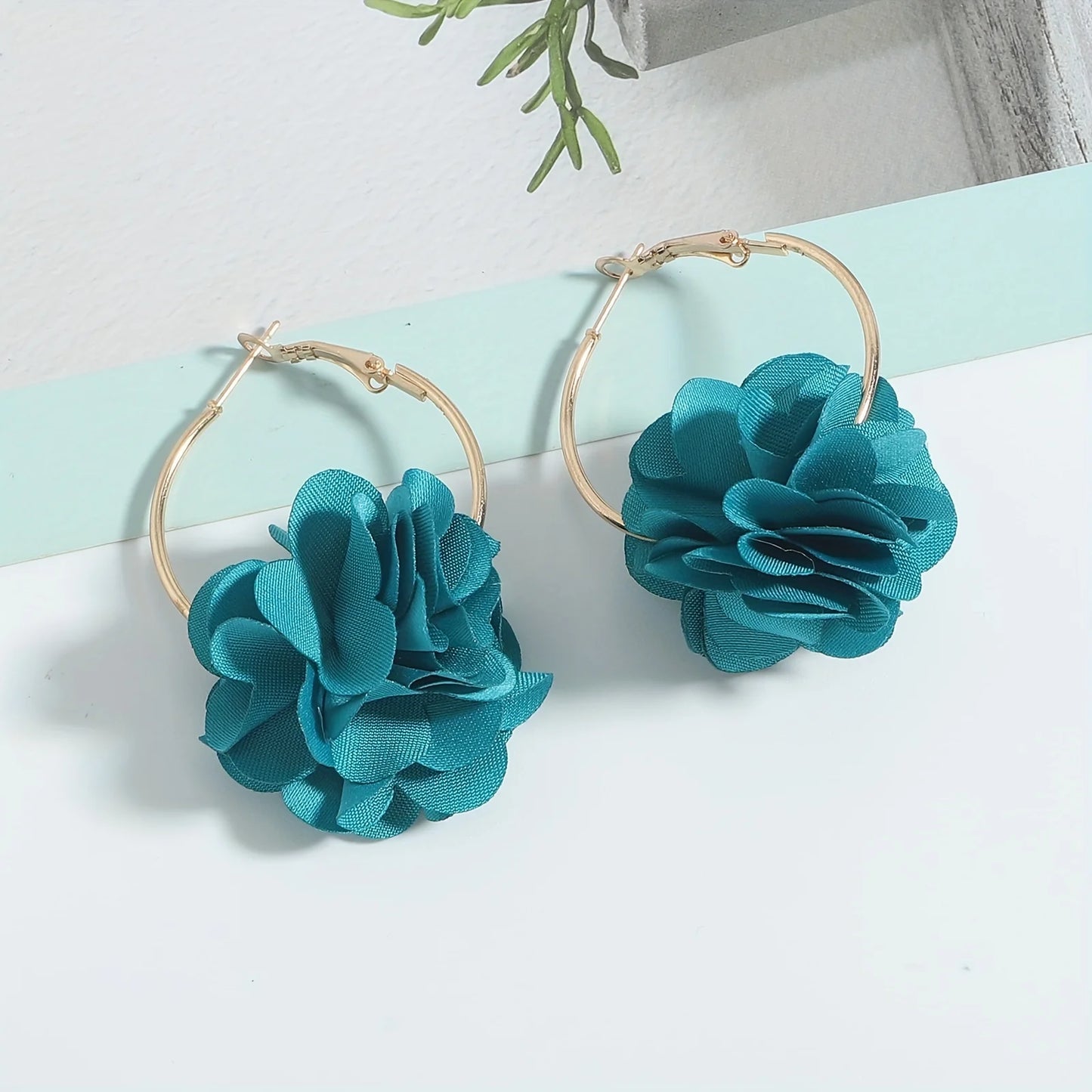 Summer Petal Hoop Earrings