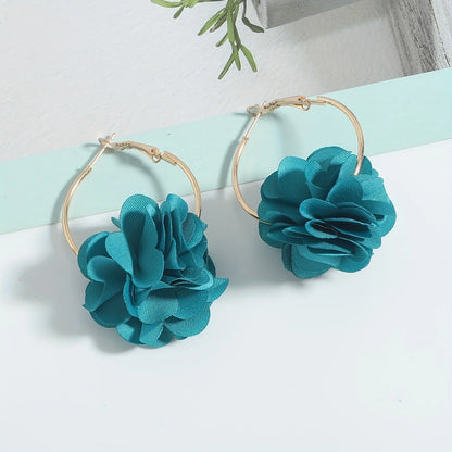 Summer Petal Hoop Earrings