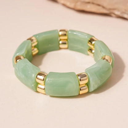 Vintage Acrylic Geometric Cuff Bracelet