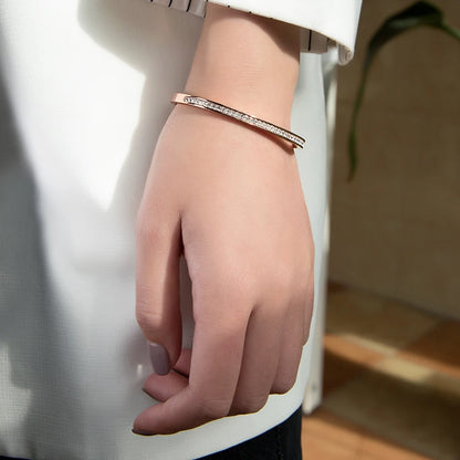 Rose Gold Zirconia Charm Bracelet