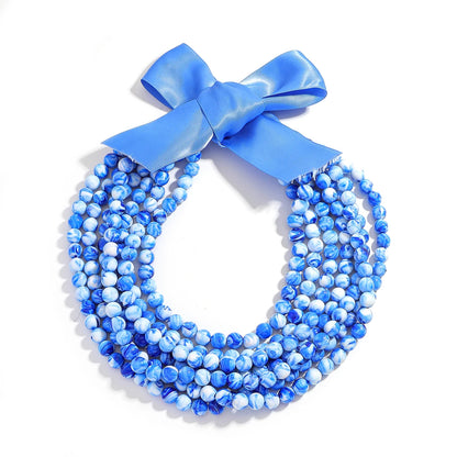Blue Boho Layers Necklace