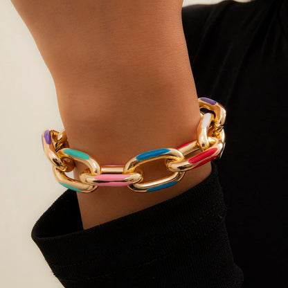 Punk Vibes Colorful Chain Bracelet