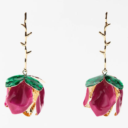 Blossoming Rose Earrings