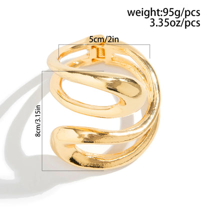 Bold Punk Geometric Cuff Bracelet