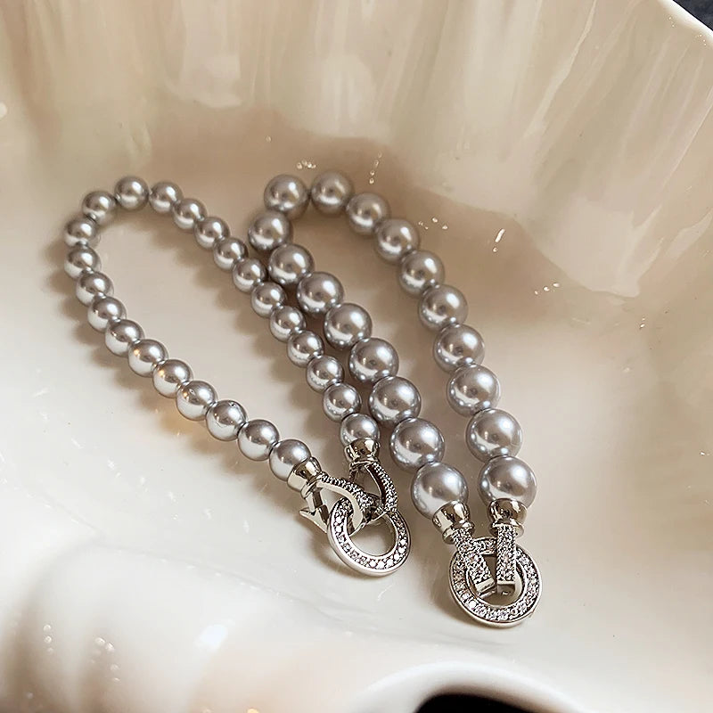 Micro Zircon & Pearl Charm