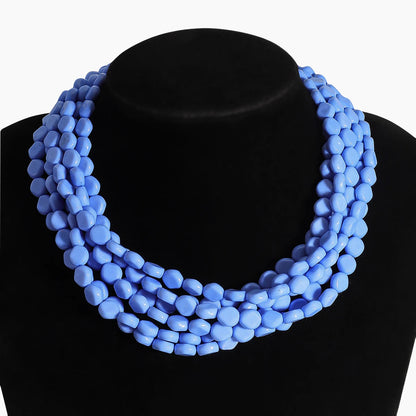 Blue Boho Layers Necklace