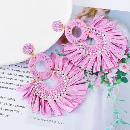 Statement Boho: Exaggerated Tassel Earrings