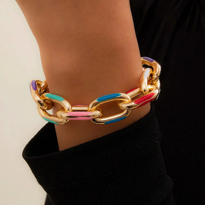 Punk Vibes Colorful Chain Bracelet