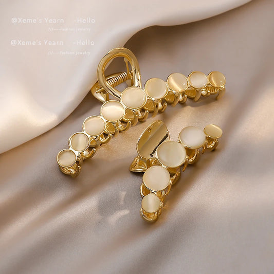 Elegant Opal Shark Hair Clip