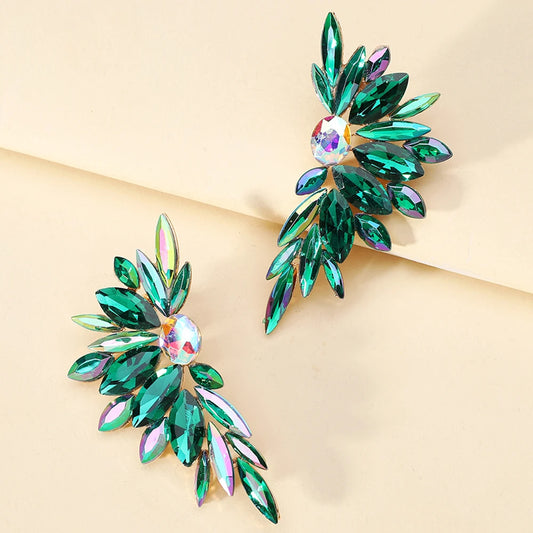 Sparkling Crystal Statement Stud Earrings