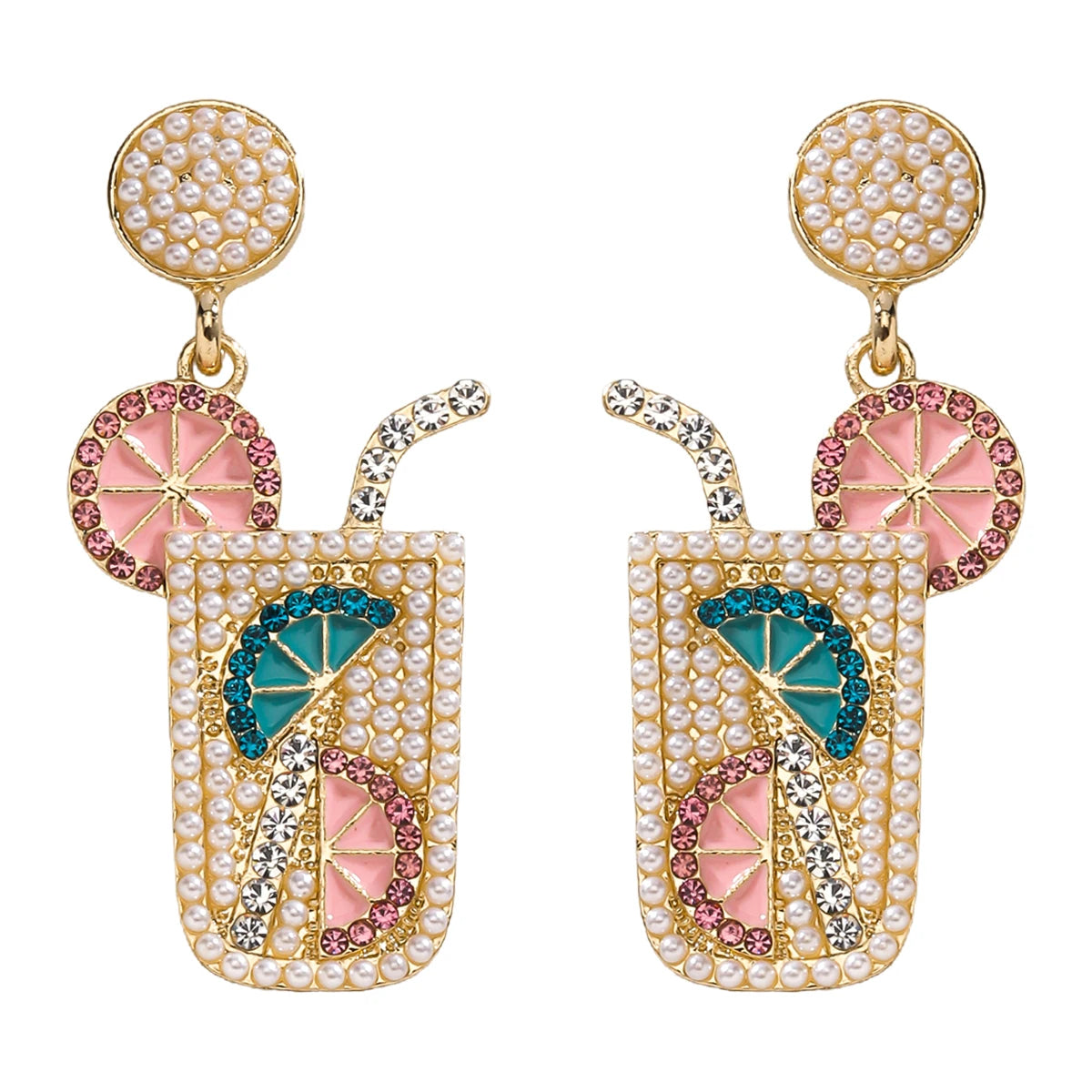 Lemonade Bead Dangle Earrings