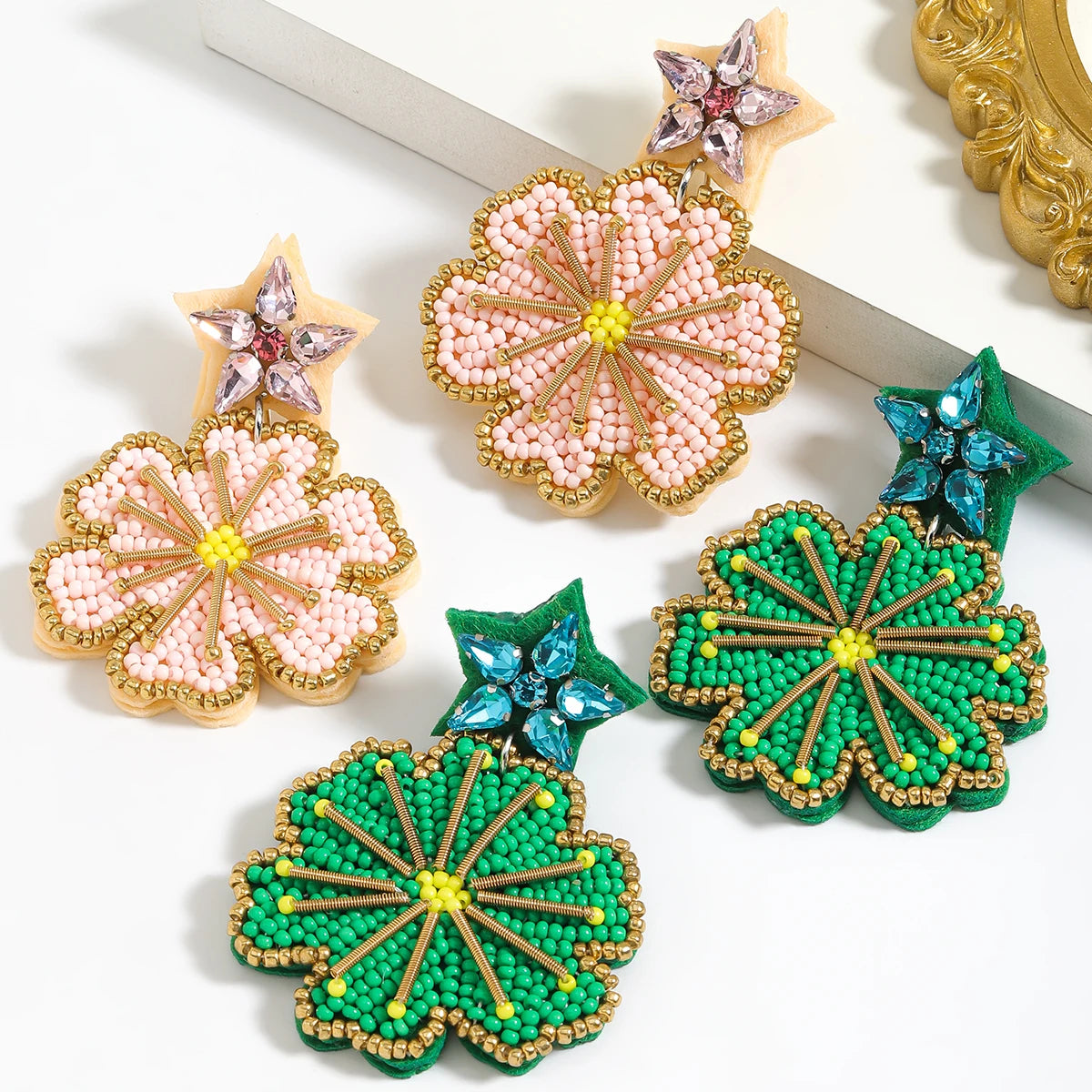 Starry Bloom Bead Earrings