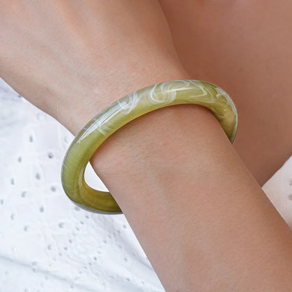 Vintage Acrylic Geometric Cuff Bracelet