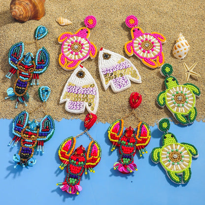 Sea Creature Beaded Dangles