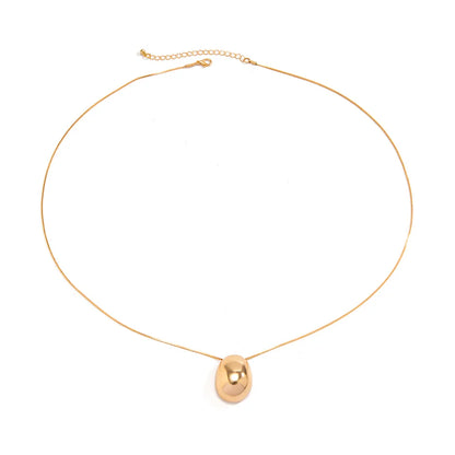 Long Snake Chain Necklace with Water Drop Pendant