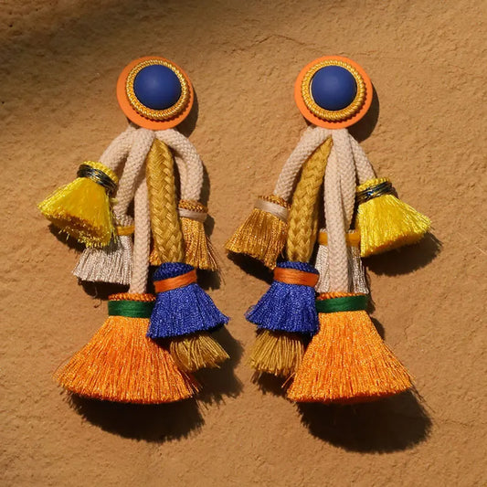 Rope & Tassel Elegance – Handmade Statement Earrings