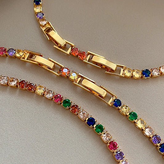 Gold Zircon Collarbone Chain for Women