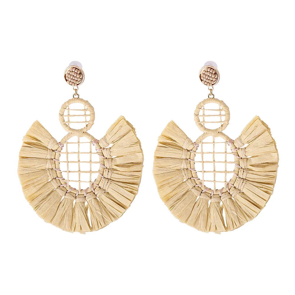 Statement Boho: Exaggerated Tassel Earrings