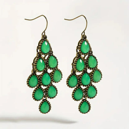 Elegant Rhinestone Chandelier Earrings