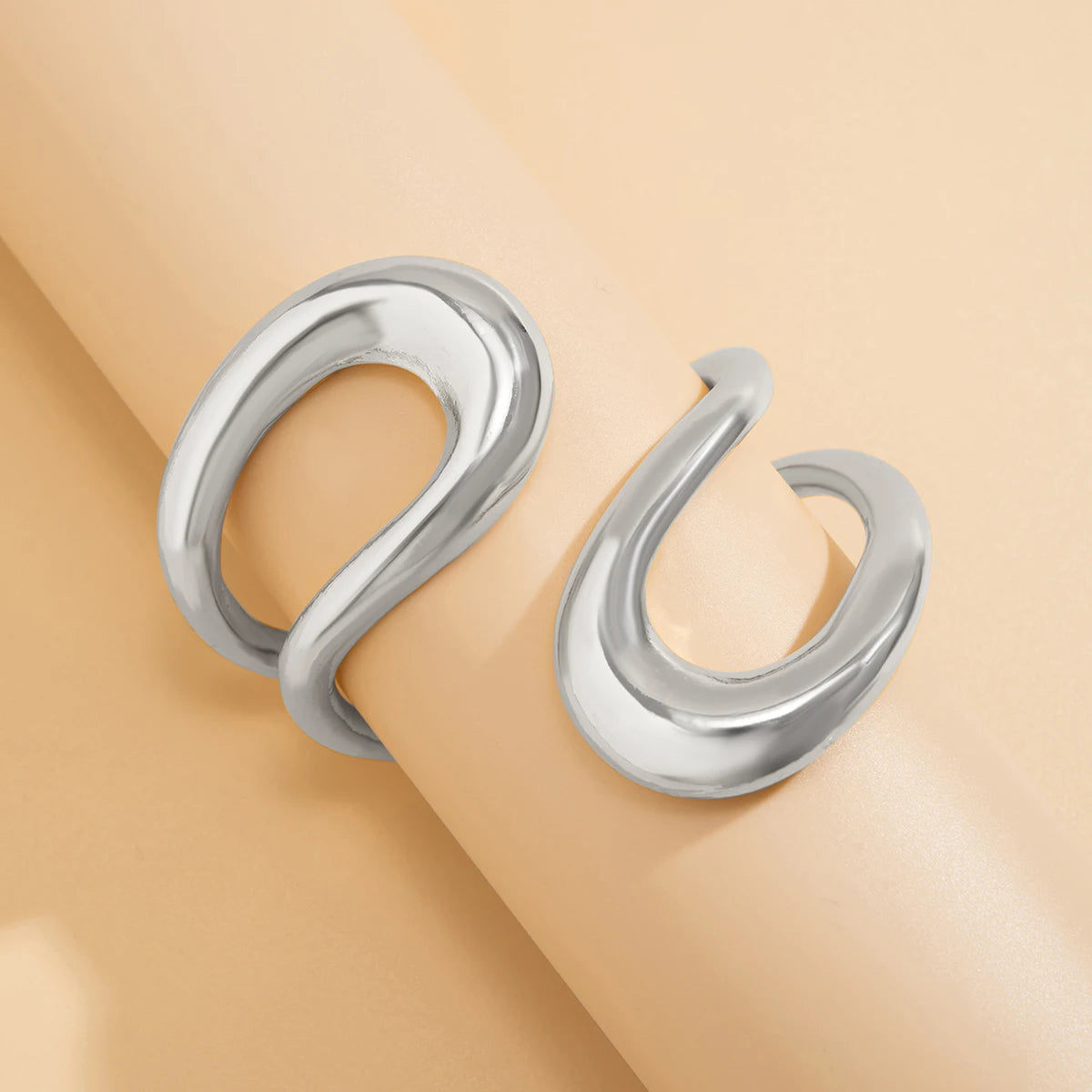 Bold Punk Geometric Cuff Bracelet