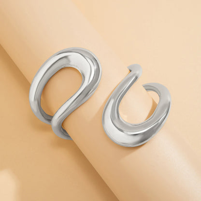 Bold Punk Geometric Cuff Bracelet