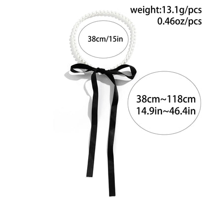 Elegant Black Velvet Bow Choker Necklace